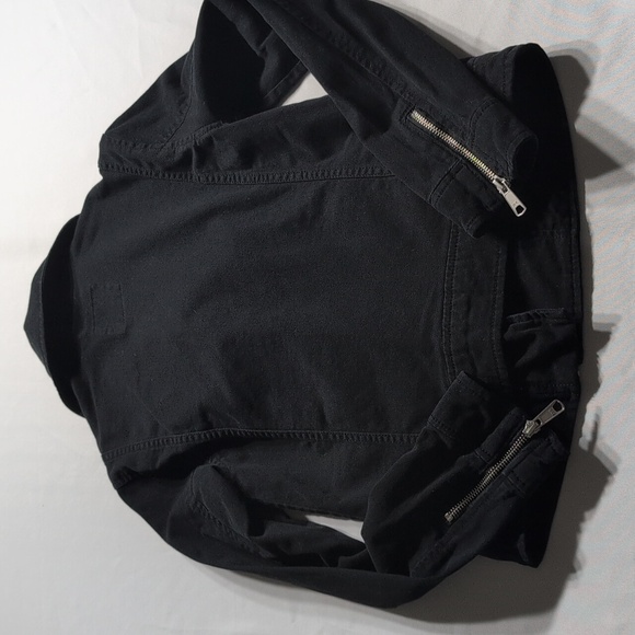 Old Navy Black Denim Jacket Size Junior's XS - Picture 4 of 6